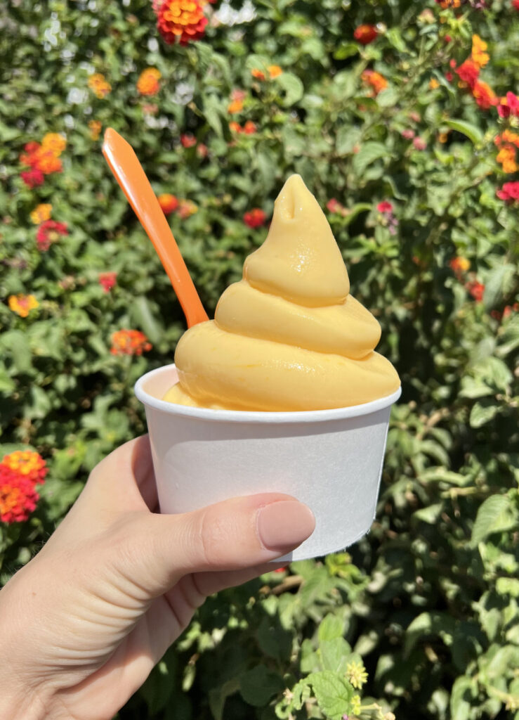 orange ice cream from Orange Works Café