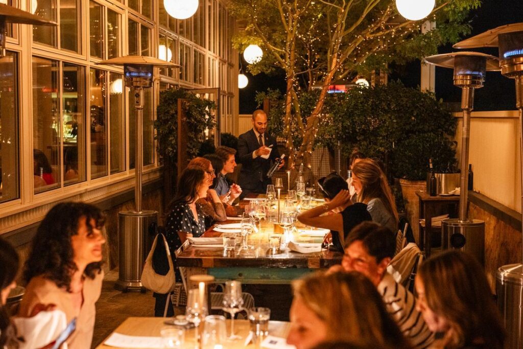 the patio at PRESS in Napa