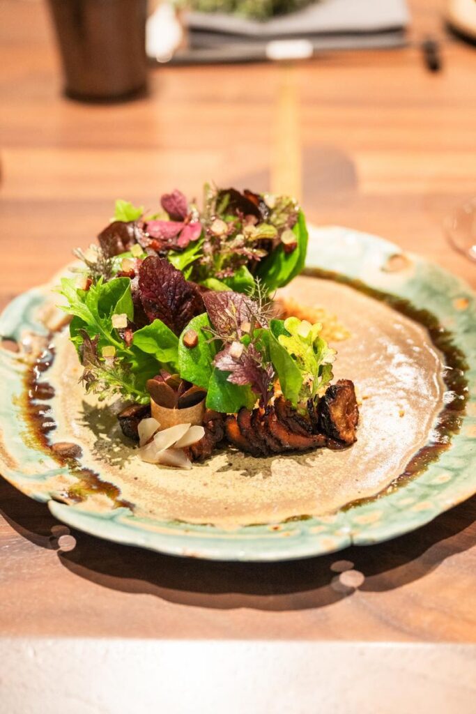 heaped lettuces on a plate