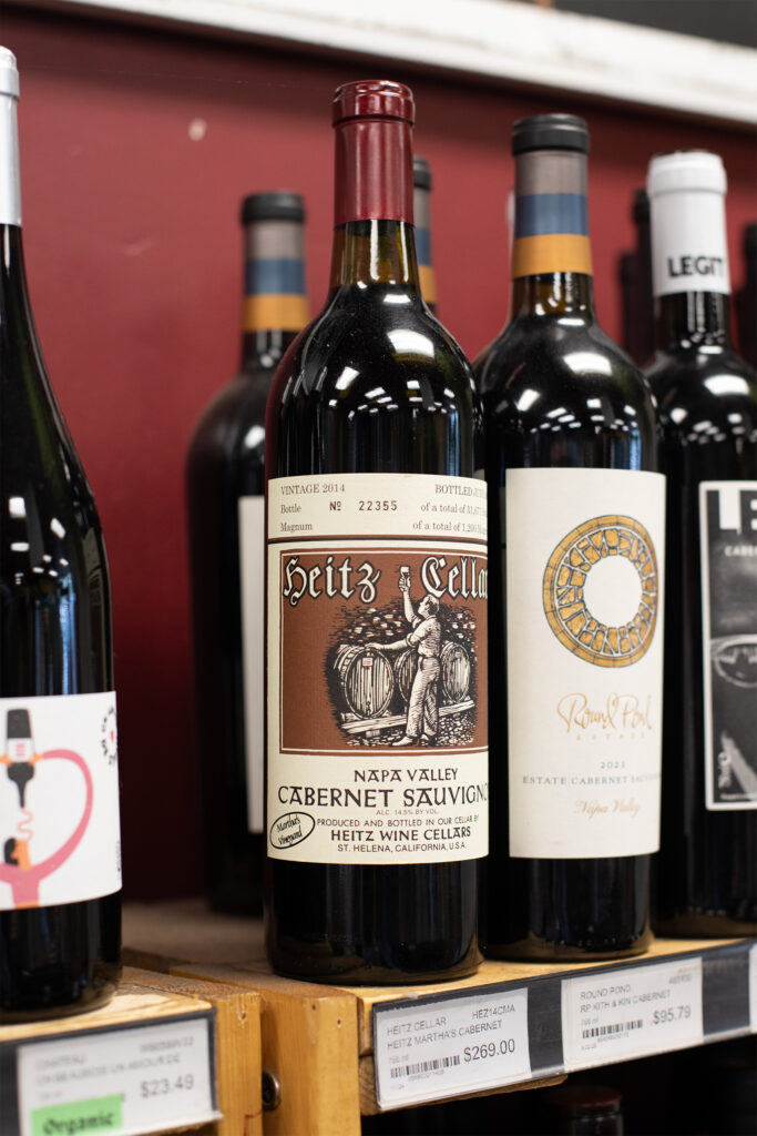 Closeup of California wine