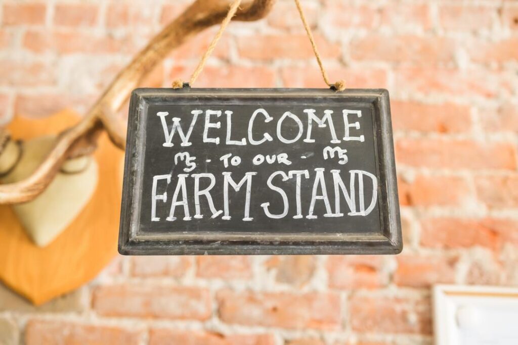 Sign for Five Marys Farm Stand