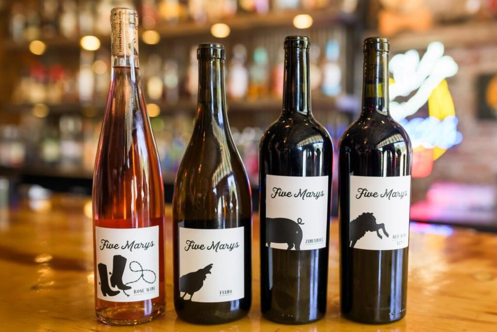 Five Marys Wines at Five Marys Burgerhouse