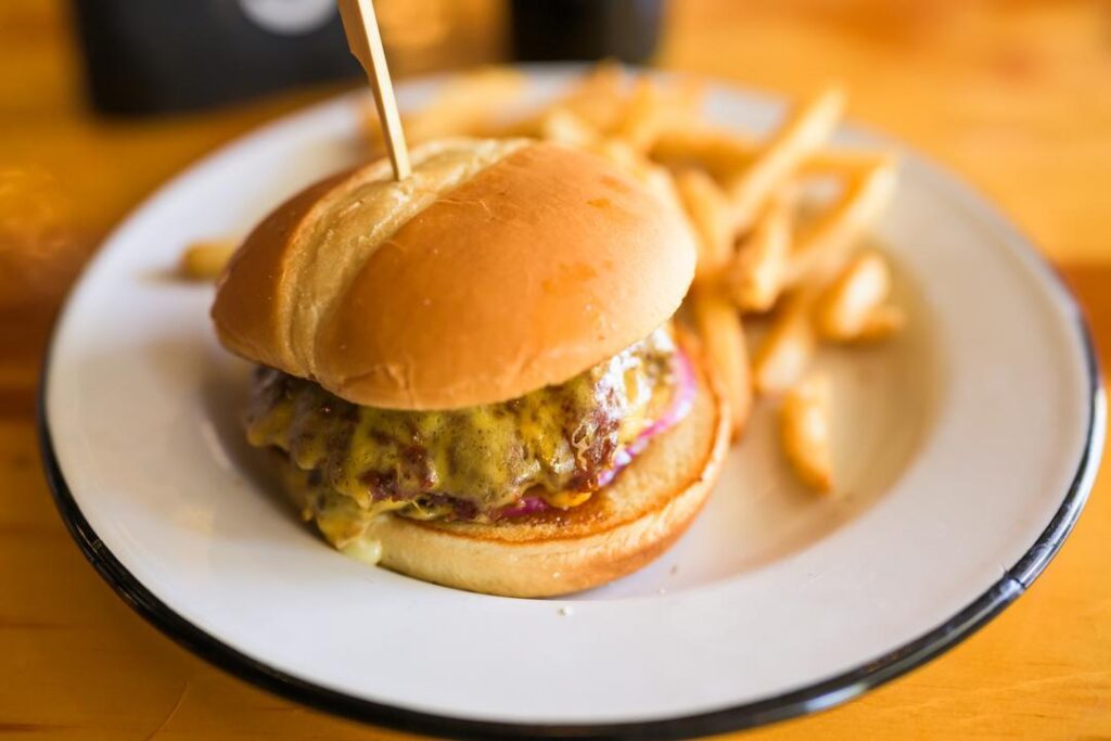 Five Marys Bacon Bourbon Burger