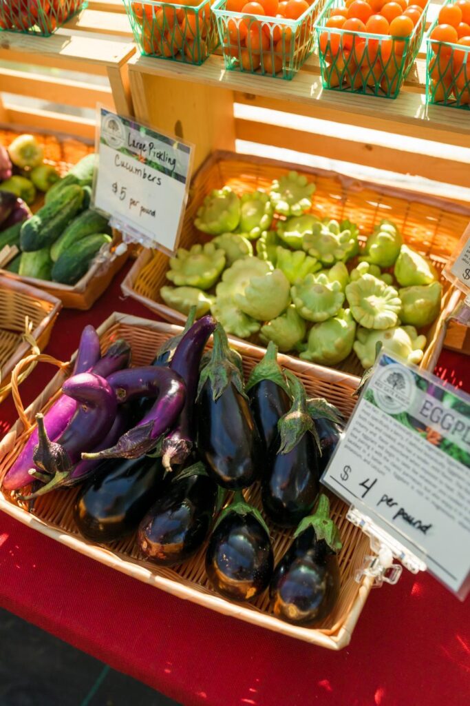 Organic produce grown at Red Gate Ranch