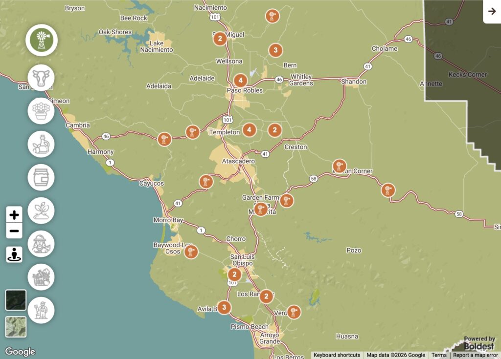 SLO County Farm Trail Map