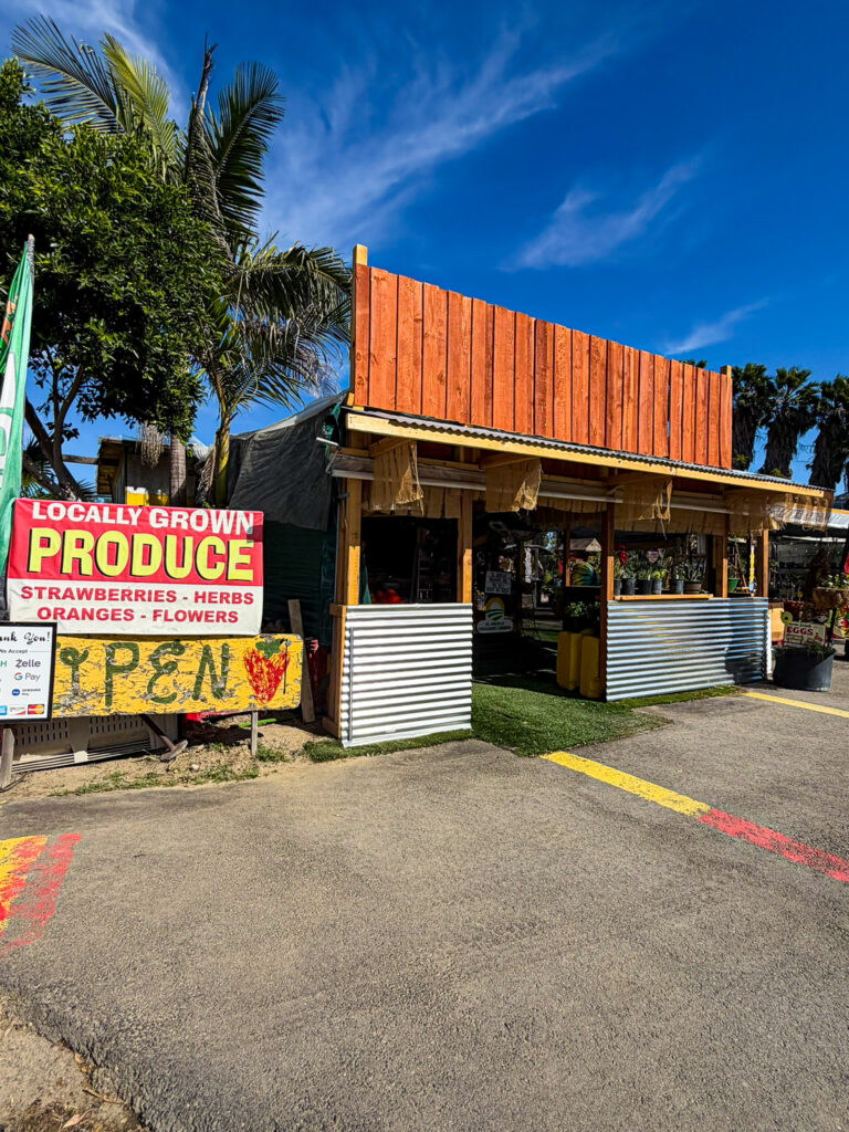 Fruit stands along highway 126