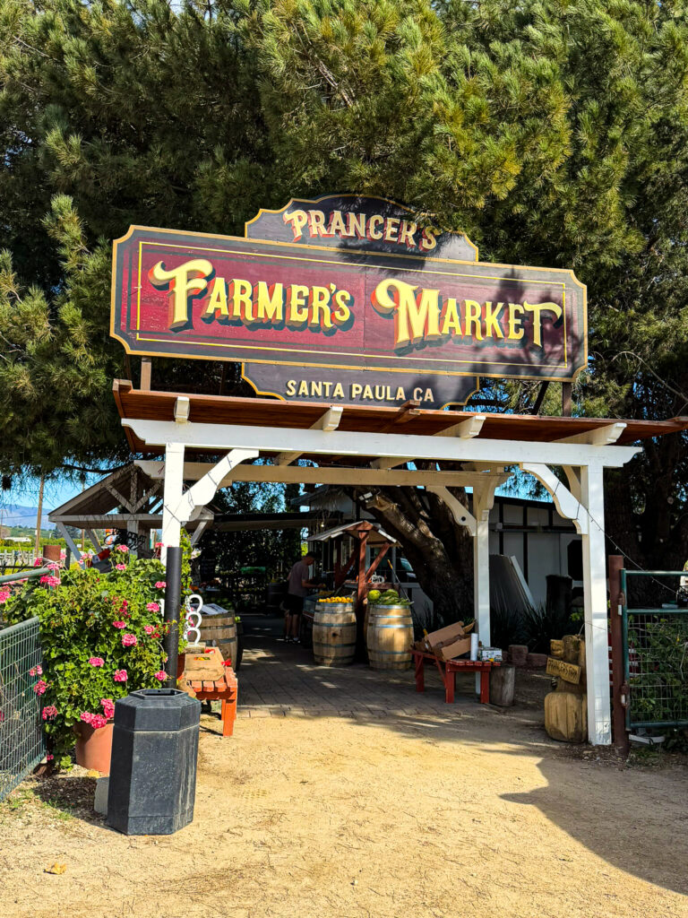 sign outside of prancers farm