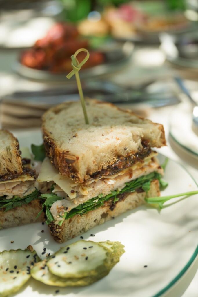 turkey sando with prune mostarda